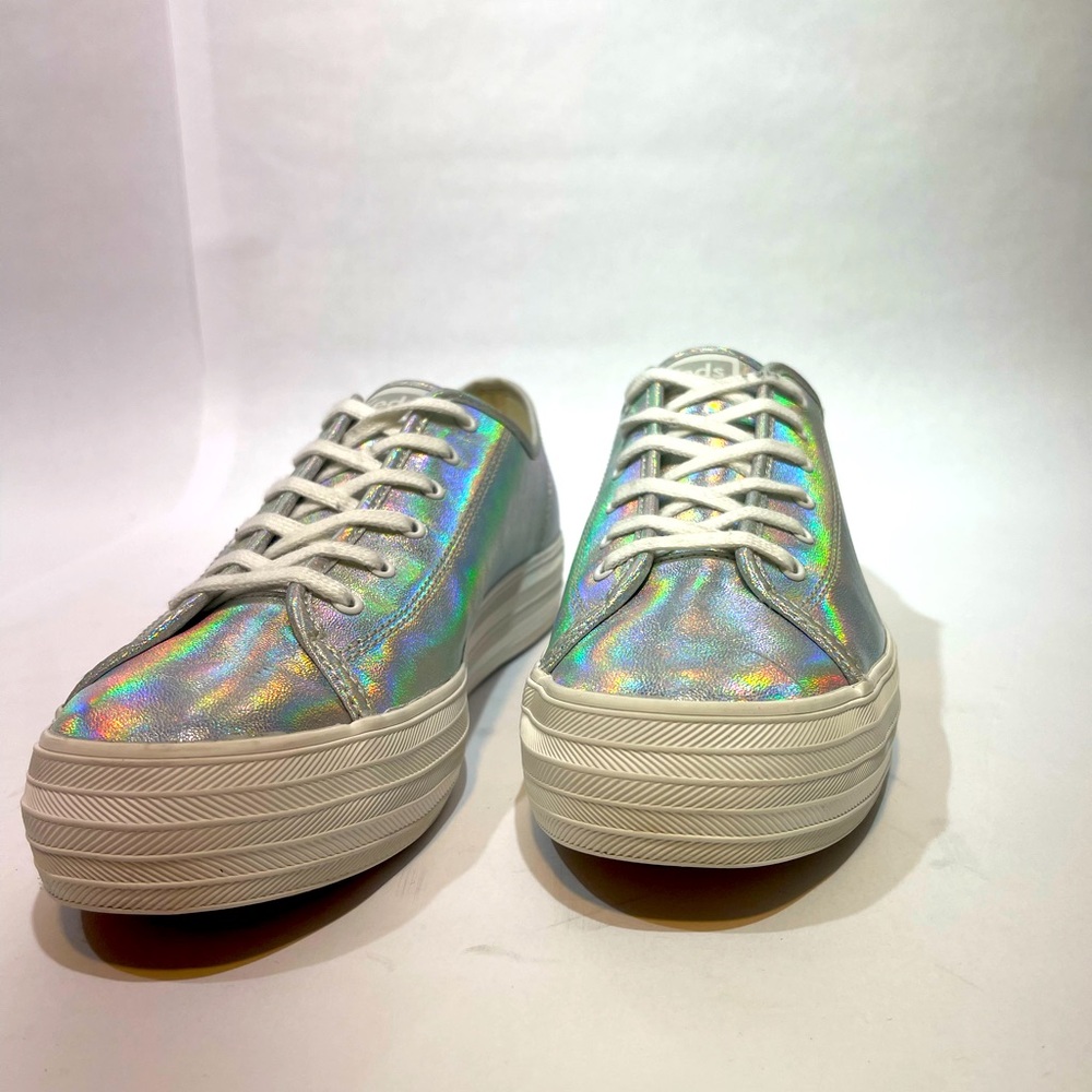 Keds Iridescent Silver Sneakers
Size 10 NWOT - Picture 3 of 16